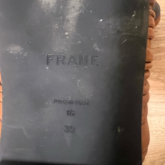 FRAME Le Reese Slides in Rushed Tobacco - Picture 4 of 8